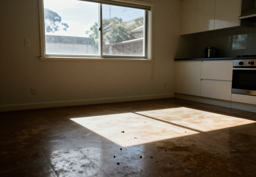 Rodent infestation in a Prestons garage before treatment